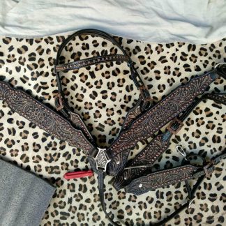 4 Piece Antique Browband Breast Collar Set