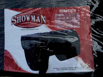 Showman 1" vented black felt pad w/cut-out withers & skirts