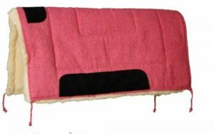 32" x 32" Horse Saddle Pad with Kodel Fleece by Showman - Brown or Pink