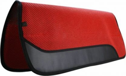 Showman SADDLE PAD 32" X 30" WAFFLE Perforated with Wear Leathers