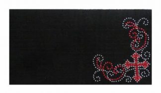 Showman 38" x 34" 100% Woven New Zealand Wool Saddle Blanket w Pink Cross Design