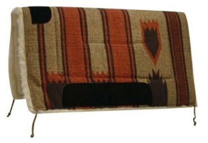 Showman 32" x 32" deluxe Navajo pad w/Kodel fleece bottom and suede wear leather