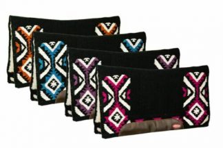 Showman 33" x 38" Contoured CUTTER Style SADDLE PAD with PINK Navajo Design