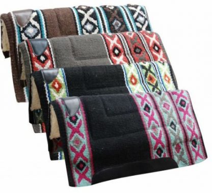 Showman® 36" x 34" 100% woven wool top pad with fleece bottom