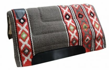 Showman® 36" x 34" 100% woven wool top pad with fleece bottom