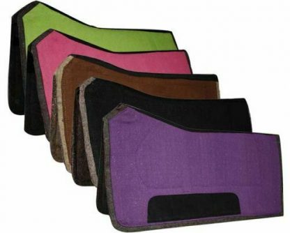 Showman 32" x 32" Contoured Saddle Pad w/ Felt Bottom & Wear Leathers