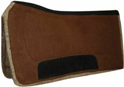 Showman 32" x 32" Contoured Saddle Pad w/ Felt Bottom & Wear Leathers