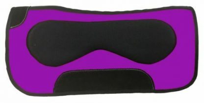 Showman SADDLE PAD Built Up On Both Sides PURPLE with Suede Wear Leathers