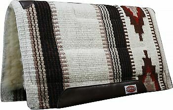 Showman CUTTER SADDLE PAD 36" x 34" 100% New Zealand Wool & Kodel Fleece