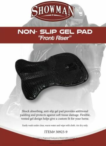 Showman Front Riser Non-Slip Vented Gel Pad Flexible Shock absorbing