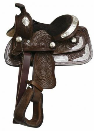 8" Fully Tooled Double T Pony/ Youth Show Saddle & Engraved Silver!