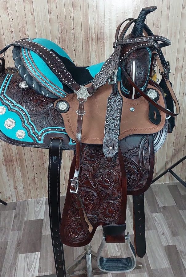 Details about   Barrel Racing Youth Child Pony Premium Leather Western Horse Saddle Size 12 to13 