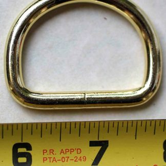 (10 PACK) 1-1/2" welded wire D DEE Ring Brass plated Dog Collar Leash Tack 40346