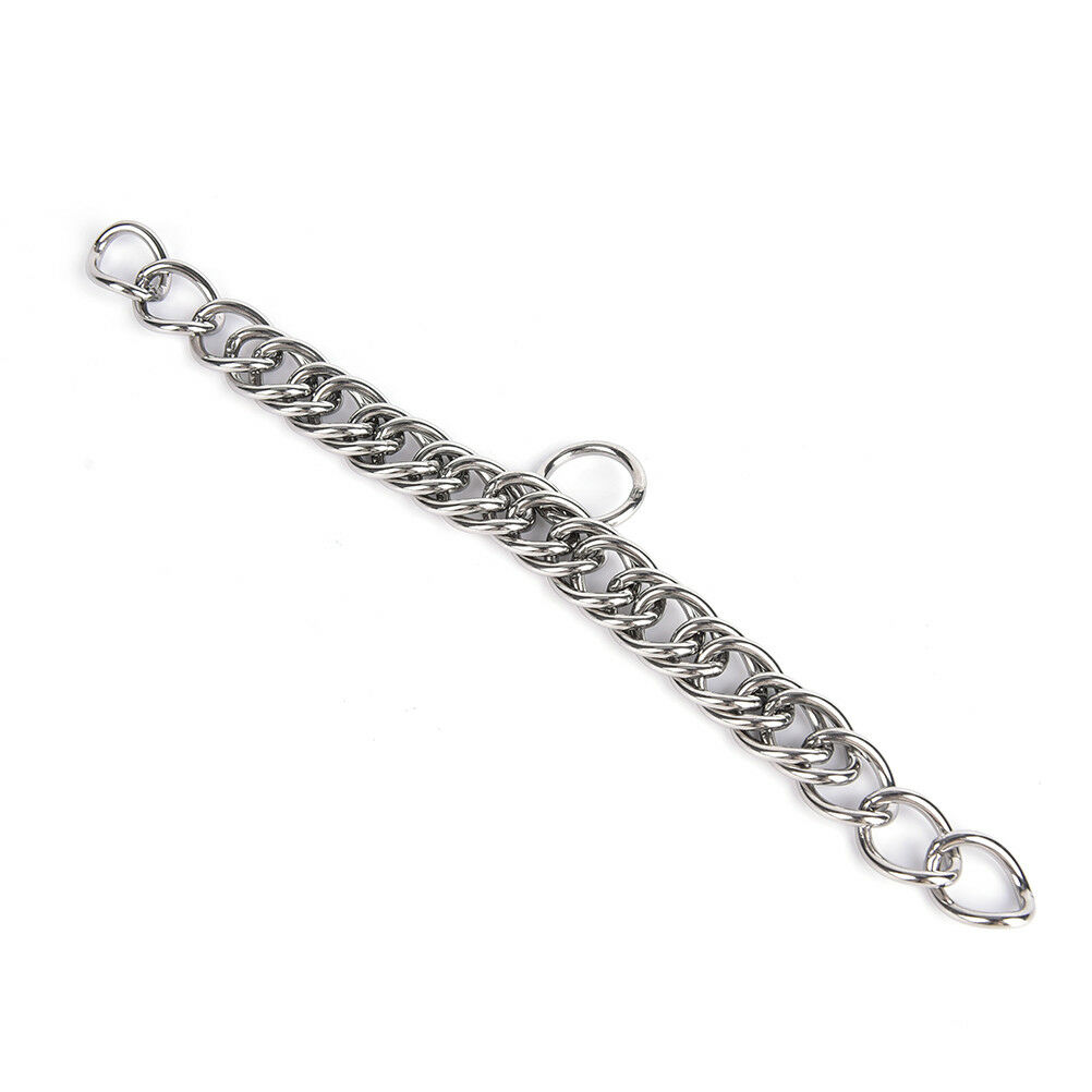 1pc stainless steel double link curb chain for horse bits pet`HGBEC~bp 