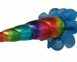 RAINBOW Clip On Unicorn Horn for Bridle or Halter Attachment Parades or Pictures