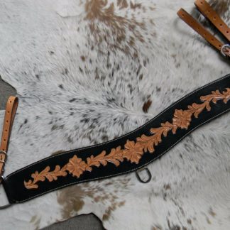 Premium Tooled Leather Western Horse Steer Tripper Style Breast Collar