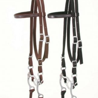 BROWN Nylon Western Leather Overlay Horse Size Complete Bridle New Tack BARGAIN