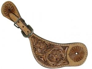 Showman Floral Tooled Western Leather Spur Straps! NEW HORSE TACK!!