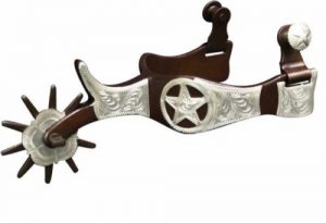 Showman Brown Steel Western Spurs w/ Texas Star Cut Out! NEW HORSE TACK!!