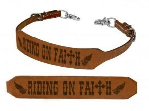 Showman "RIDING ON FAITH" Branded Western Leather Wither Strap! NEW HORSE TACK!!