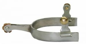 Showman Stainless Steel Narrow Band Western Spurs w/ Brass Rowel! NEW HORSE TACK