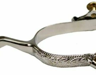 Showman LADIES Chrome Plated Engraved Spurs w/ Brass Rowel! NEW HORSE TACK!!