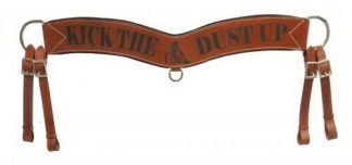 Showman "KICK THE DUST UP" Tripping Breast Collar w/ Barrel Racer NEW HORSE TACK