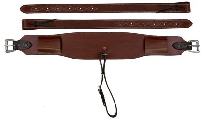 5" heavy duty brown leather backrigging