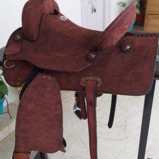 AceRugs 12 13 14 Western Roping Saddle Youth Kids Hard SEAT Quarter Horse Saddle TACK Set Premium Leather