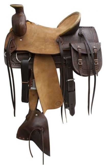 Western-Roper-Saddle-Dark-Basket-Tooling-Bags-Taps-2