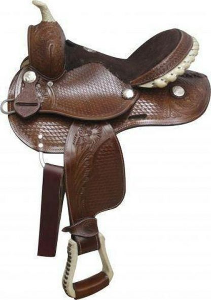 10 , 12  Fully Tooled Pony Saddle