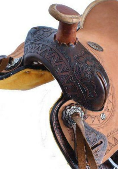 10  Pony Hard Seat Roper Style Saddle - Image 3
