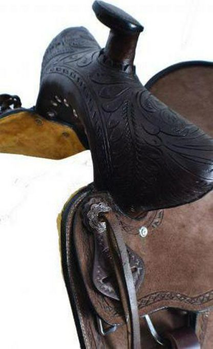 10  Youth Hard Seat Bear Trap Style Saddle - Image 3