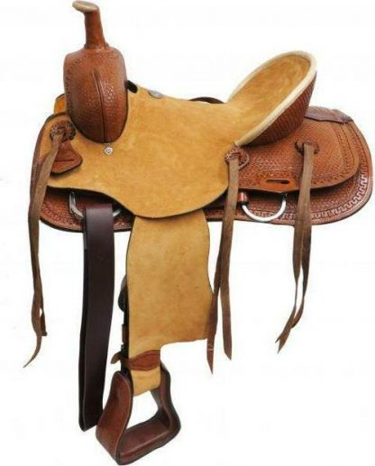 13" Youth hard seat roper style saddle