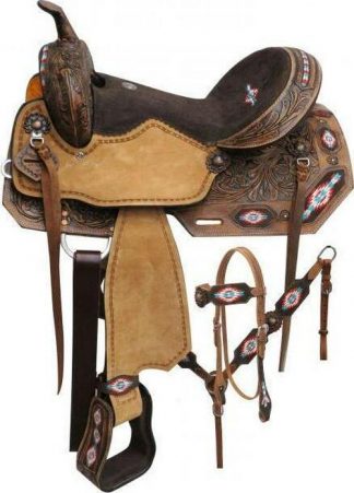 14", 15", 16" Embroidered Navajo saddle set