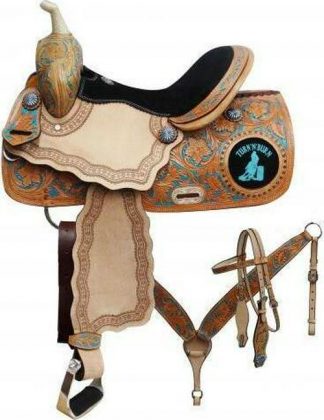 14", 15", 16" barrel saddle set with " Turn 'N' Burn" design