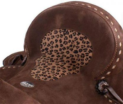14", 15" Hard Seat Barrel style saddle with Cheetah Seat. - Image 3