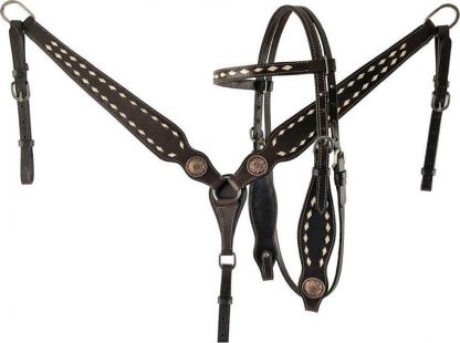 15 , 16  Barrel Style Saddle Set With Floral Tooled Skirts - Image 3