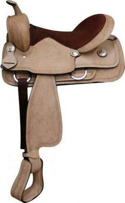 16  Full Rough Out Leather Economy Saddle