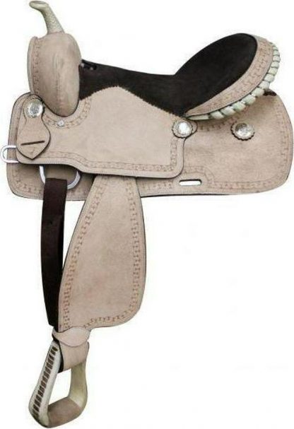 16  Full Rough Out Leather Economy Saddle