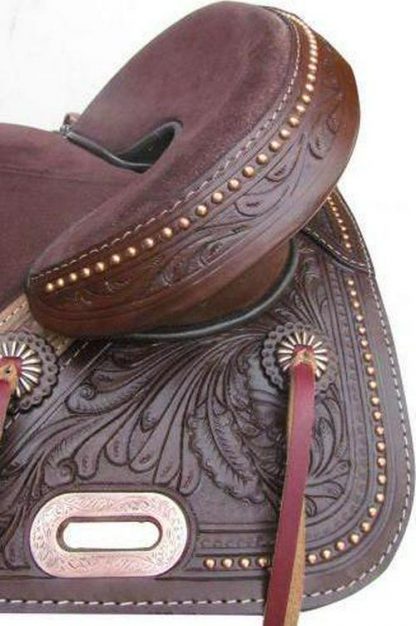16" Treeless Saddle with copper accents - Image 2