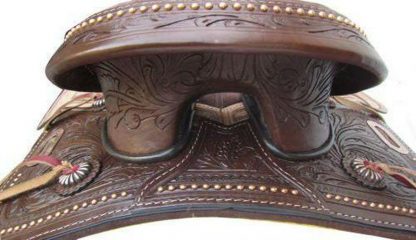 16" Treeless Saddle with copper accents - Image 4