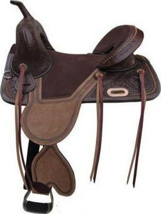 16" Treeless Saddle with copper accents