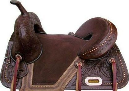 16" Treeless Saddle with copper accents - Image 3