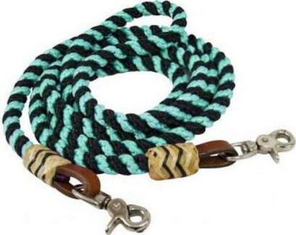 8FT Rolled Nylon Barrel Reins. - Image 4