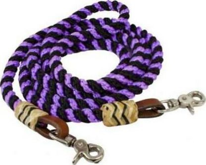 8FT Rolled Nylon Barrel Reins. - Image 2