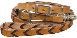 8ft Argentina Cow Leather Braided Contest Rein.
