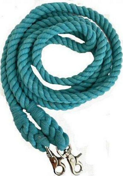 Cotton Roping Reins With Scissor Snaps - Image 4