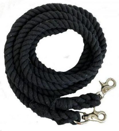 Cotton Roping Reins With Scissor Snaps - Image 3