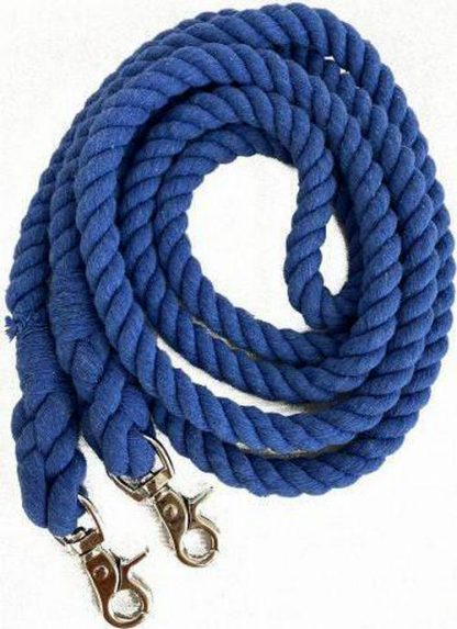 Cotton Roping Reins With Scissor Snaps - Image 2